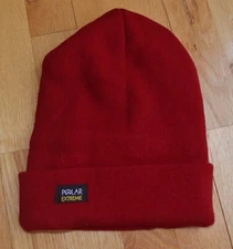 EUC! Polar Extreme red beanie (One Size) warm, thick lining
