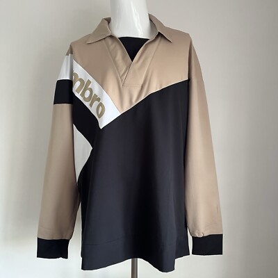 Umbro Fußball Drill Top Training beige schwarz weiß Canvas Gr. XL RAR Oasis