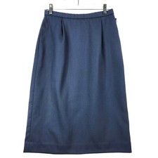 NWT Pendleton Pencil Skirt 100 WOOL Made In USA Size 10 Petite Blue 98.00