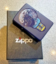 Genuine Brand New 23 ZIPPO Lighter TOXIC WAVE LIGHTBULB ULTRAVIOLET Black Light 