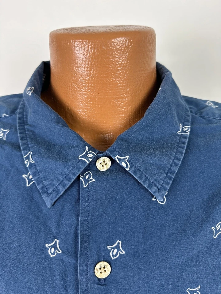 Camisa masculina vintage Eddie Bauer 2XL ALTA estampa de bandana paisley algodão havaiano Y2K - Imagem 3 de 4