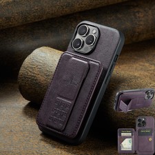 For iPhone 17 Pro Max 16 15 14 13 12 11 Magnetic Case RFID Blocking Card Holder