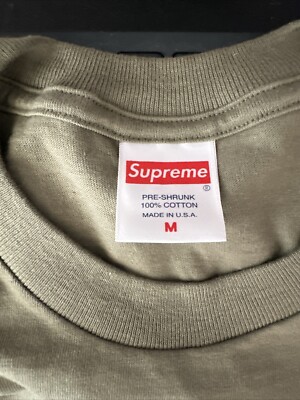 supreme Cross Box Logo Tee Light Olive S