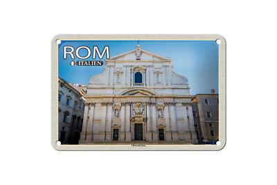 Blechschild Reise Rom Italien Chiesa del Gesu 18x12 cm Deko Schild
