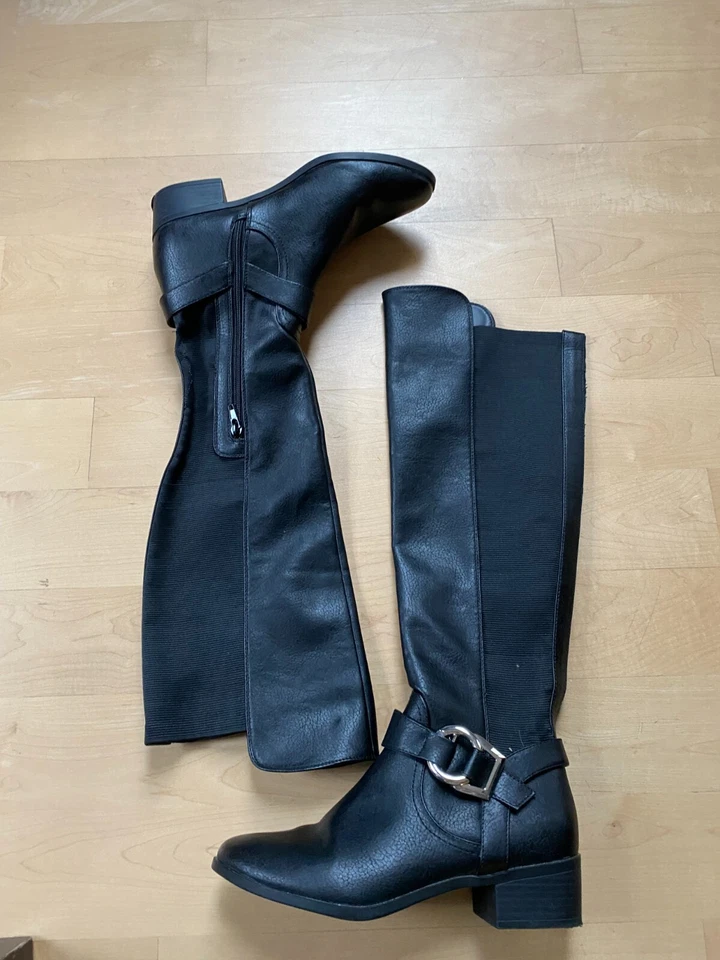 Call it Spring Mujer Negro Sobre la Rodilla Hebilla Bota Talla 7 Foto 3 de 4