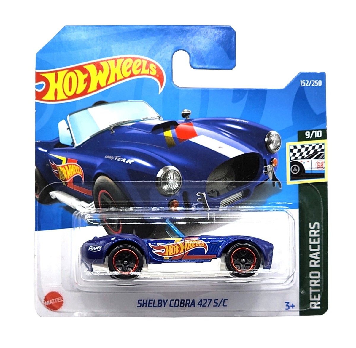 Hot Wheels Blue Shelby Cobra 427 S/C Kid Model Diecast Toy Car
