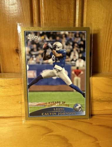 2009 Topps Calvin Johnson Lions #270 Gold Anniversary #1082/2009 - Picture 1 of 2
