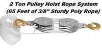 Poly Rope Pulley Block & Tackle Hoist With Safety Snap Hook - Heavy Duty ... Poly Rope Pulley Block & Tackle Hoist With Safety Snap Hook - Heavy Duty ...