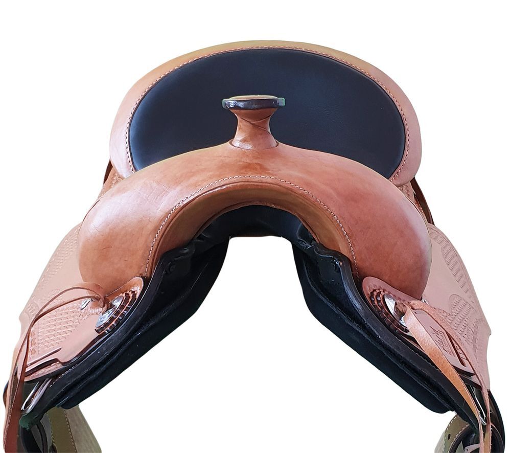 Selle Western WILDRACE 16 Pouces – Eco-cuir Buffle Couleur Naturelle – Neuve