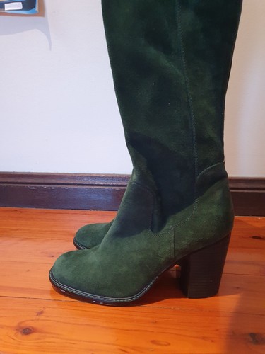 Kelsi Dagger Logan Olive Over The Knee Suede Boots Size 9.5 AUD/UK RP $400.00 - Picture 8 of 20