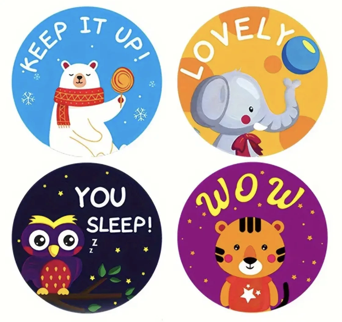 Positive Reward Stickers 2.5cm 50/100pc Teacher Classroom Encouragement Award