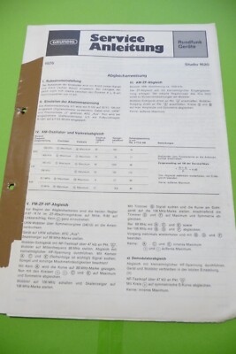 Service Manual Guide For Grundig Studio 1620, ORIGINAL!