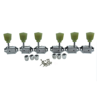 Wilkinson Chrome 3x3 Deluxe Vintage Guitar Tuning Keys With Split Post For Epi