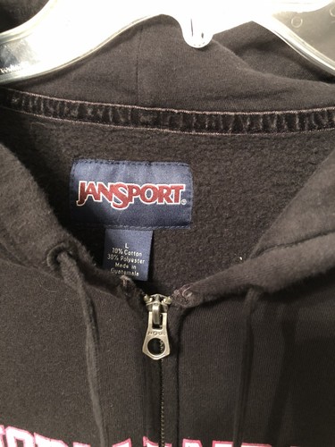 JanSport Full Zip Hoodie Sweatshirt Normandale Community College Womens Size Lg - Picture 6 of 8