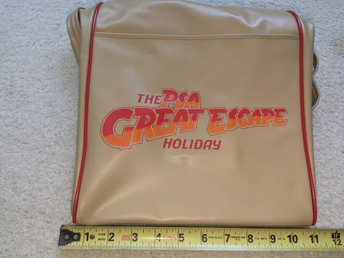 NEW Vintage PSA Pacific Southwest Airline 1970s Tan Flight Bag Carry On 11" fold