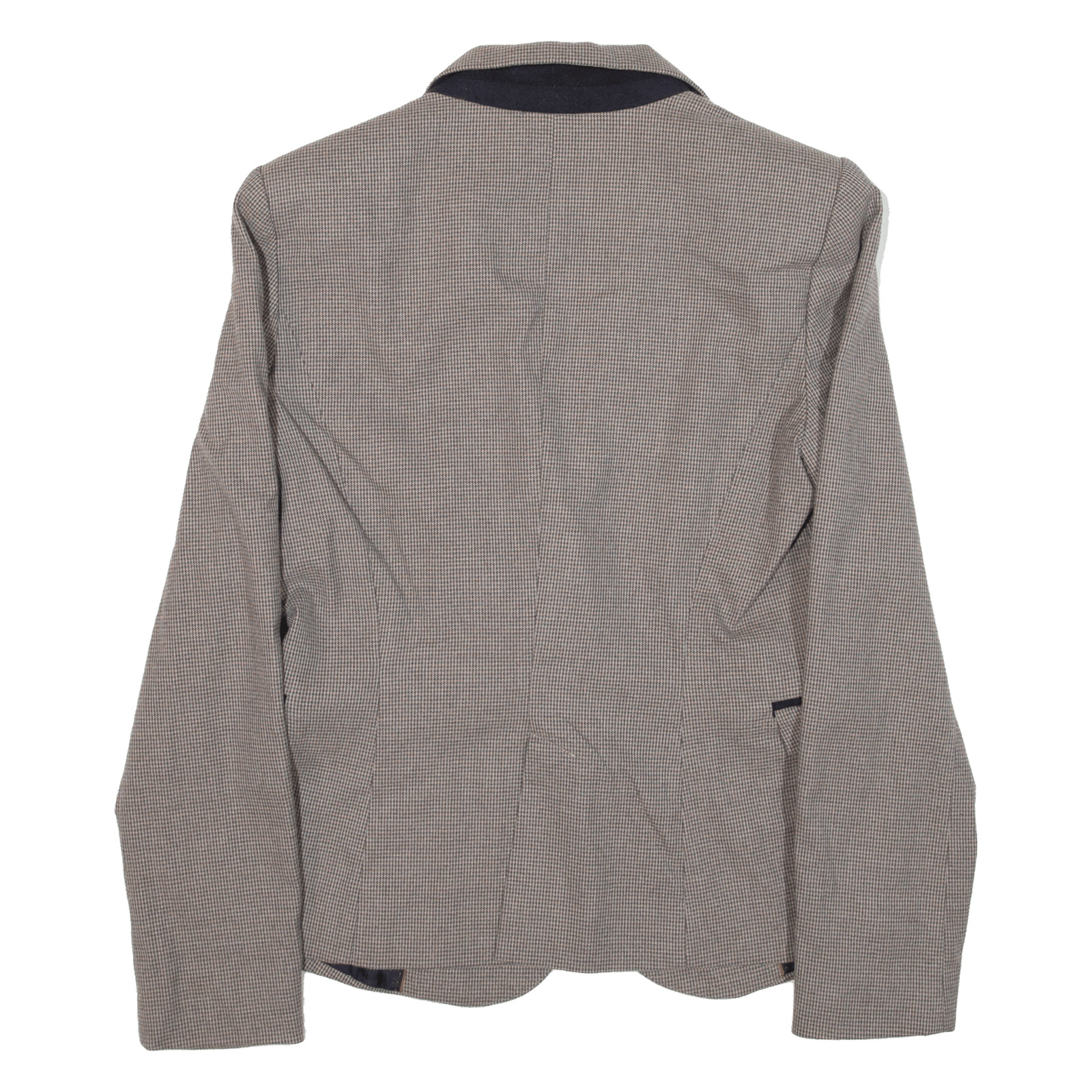 ZARA Basic Womens Blazer Jacket Brown Houndstooth… - image 3