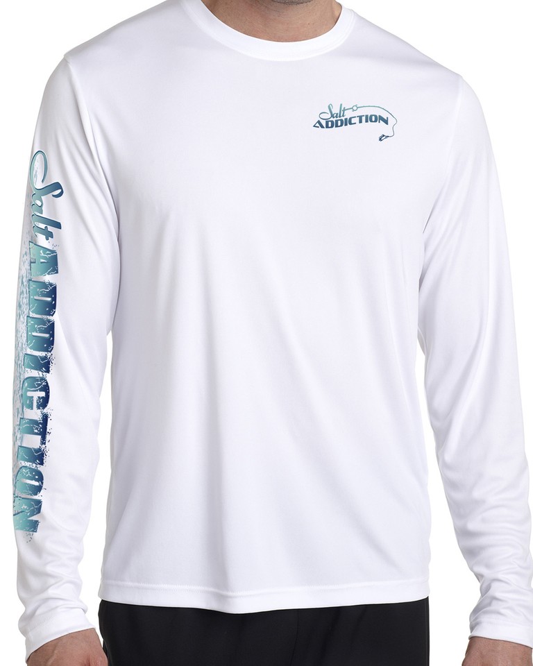 T-shirt Salt Addiction Pêche Dauphin Océan - Manches Courtes Blanc 100% Coton - Neuf Sans étiquette