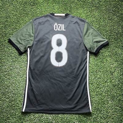 2016 Germany Ozil Jersey Shirt Kit Adidas Small S 8 Grey Away