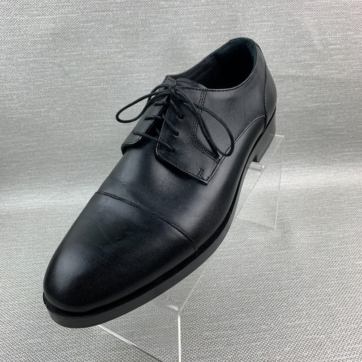 Cole Haan Grand.0S Oxford Black Leather Round Cap Toe Lace 