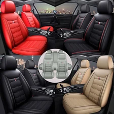 For LEXUS Full Set Deluxe PU Leather Car Seat Cover Front Rear Bench Protector