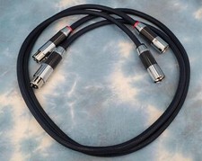 Maze Audio Reference Silver XLR 1 Meter Interconnects Pair Rhodium Carbon Plug