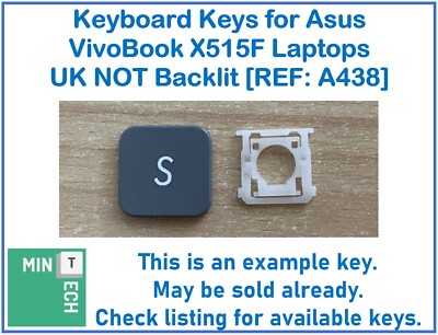 Tastatur Ersatz Tasten für Asus VivoBook X515F Laptops UK Layout NICHT Hintergrundbeleuchtung