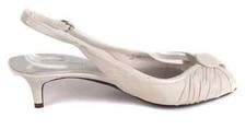 New BANDOLINO Leather Women Casual Slingback Heel Pump Sandal Shoe Sz 8.5 M