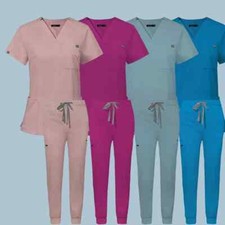 Women Medical Uniform Workwear Scrubs Hospital Working Scrubs Set Nurse Surgery