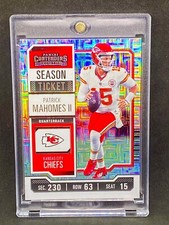 Patrick Mahomes RARE MOJO TICKET REFRACTOR INVESTMENT CARD PANINI CHIEFS MINT