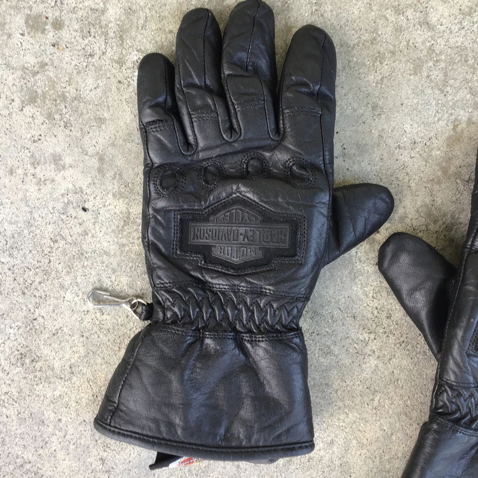 HARLEY DAVIDSON WOMEN'S SMALL THERMOLITE Windshielder Gauntlet Leather Gloves - Image 3 of 4