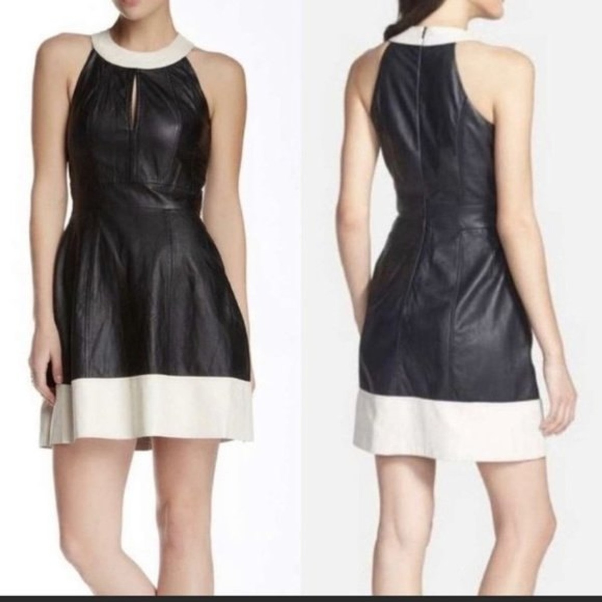 NWT French Connection Jive Halter Leather Dress 8 NWT French Connection Jive Halter Leather Dress 8