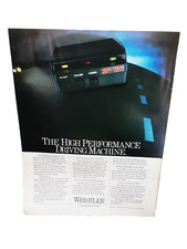 Vintage 1985 Print Ad Whistler Radar Detector High Performance 1980s