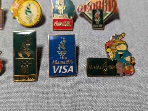 Lot of 15 Different Olympic Lapel Pins - Mainly Atlanta 1996 and Sponsors Coke - Picture 7 of 8