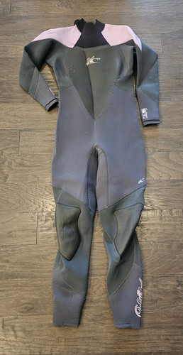 O'Neill Heat 4:3 Women's Wetsuit Blackout Zip Code Red Firewall Size 12 #1970
