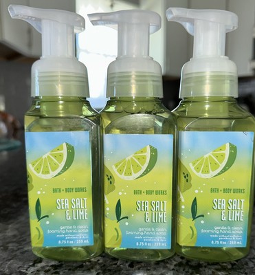 3 New SEA SALT   & LIME     BATH & BODY WORKS GENTLE FOAMING HAND SOAP
