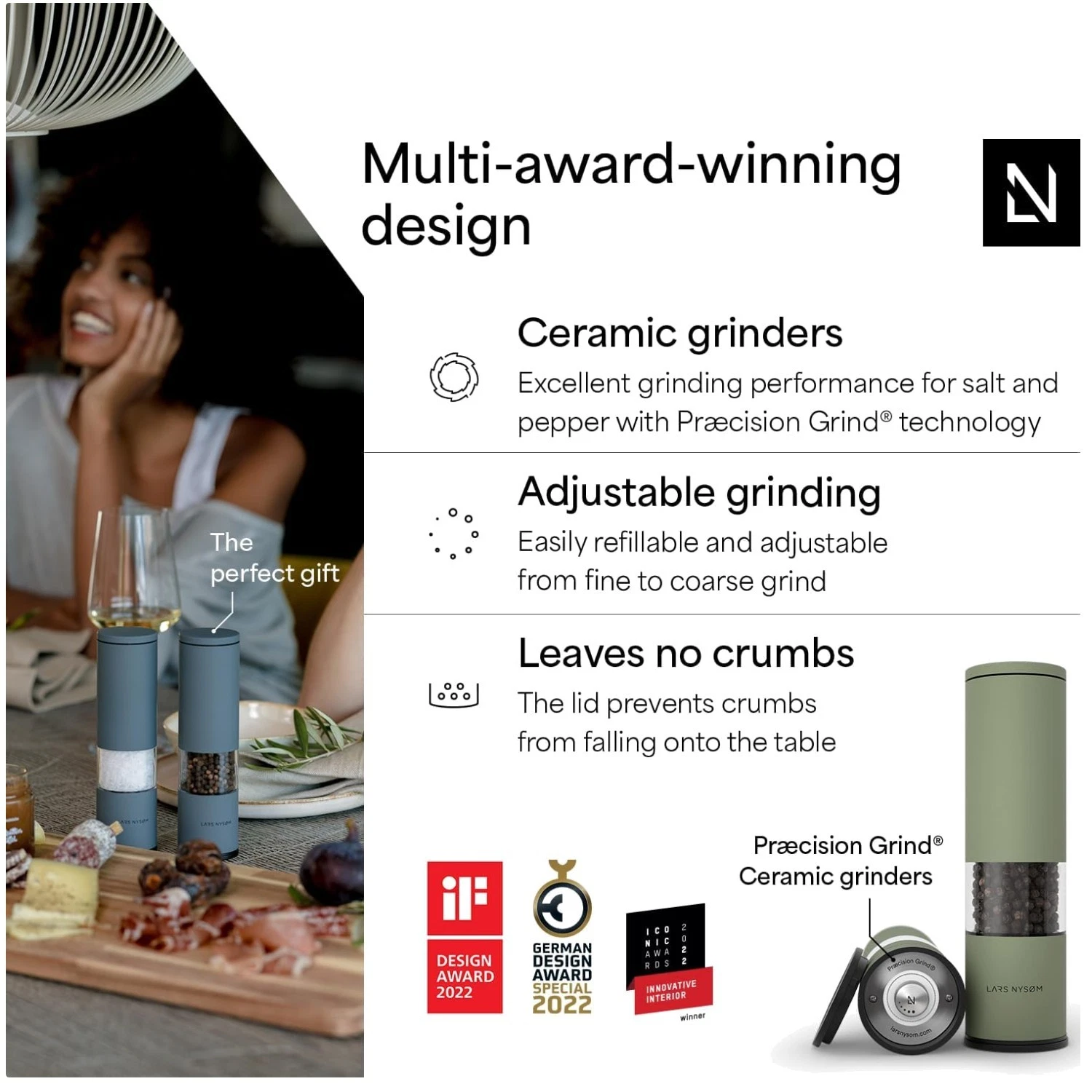 Adjustable Ceramic Grinder Salt and Pepper Mills