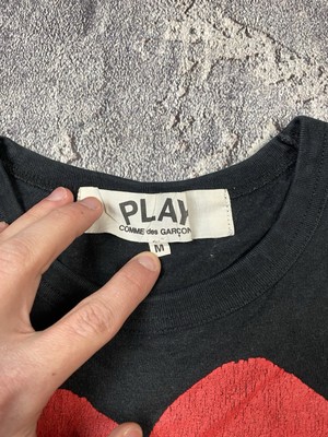 Comme Des Garçons Play Big Red Heart Logo T-shirt Size M Japanese