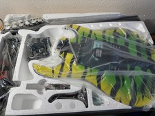 CD/AM/FM Radio Full Size Replica Guitar Tiger Stripe New