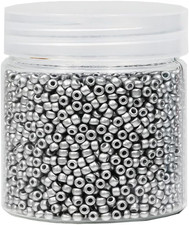 3Mm Seed Beads Matte Silver Color about 4000Pcs /110Grams in Box 8/0 Glass Craft