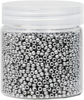 3Mm Seed Beads Matte Silver Color about 4000Pcs /110Grams in Box 8/0 Glass Craft