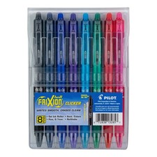 Clicker Retractable Gel Ink Pens Fine Point 0.7 mm Assorted 8 Count