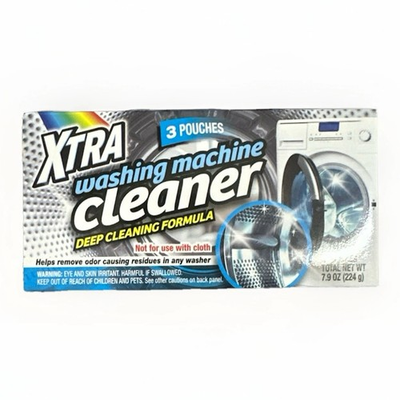 #ad Xtra Washing Machine Cleaner Deep Cleaning Formula 3x Pouches Flat Ship $8.95