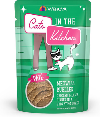 Cats in the Kitchen Slide N' Serve Grain-Free Natural Wet Pate Cat Food Pouches,