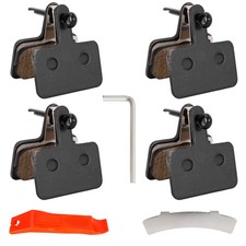 4 Pairs Metal Premium Ebike Brake Pads, Noise Free Disc Brake Pads