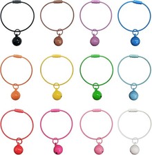 5pc Random Color Wire Keychain Cable Multicolor With Bell