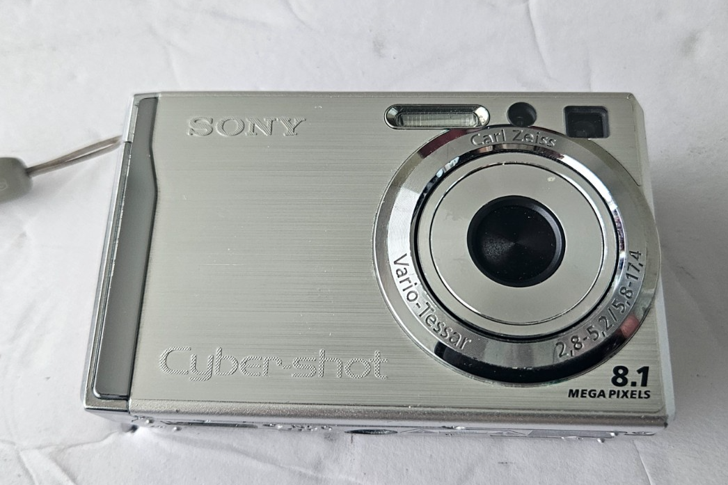 Sony Cyber-shot DSC-W90 8.1MP Digital Camera Silver w/ Charger