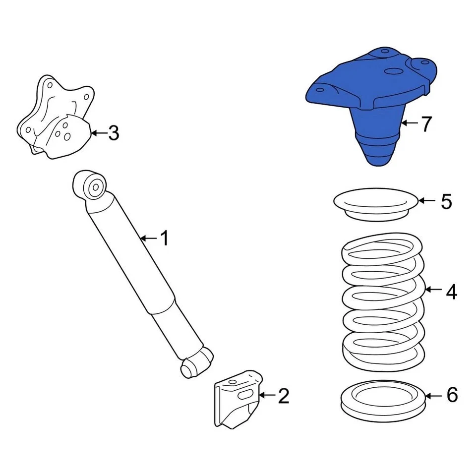 For Lexus ES300h 2013-2018 Lexus 4847141012 Front Upper Coil Spring Insulator - Image 3 of 4