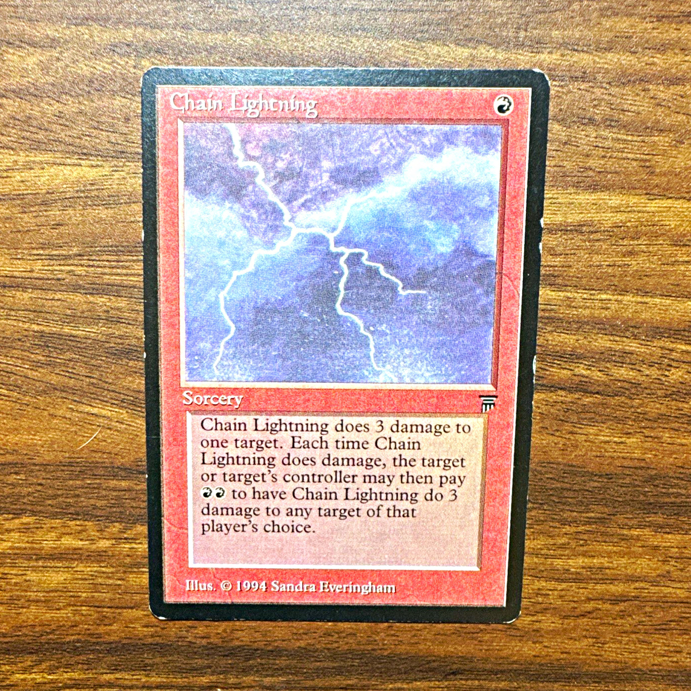 Chain Lightning Legends Regular Sorcery Red Common English 1994 - Everingham
