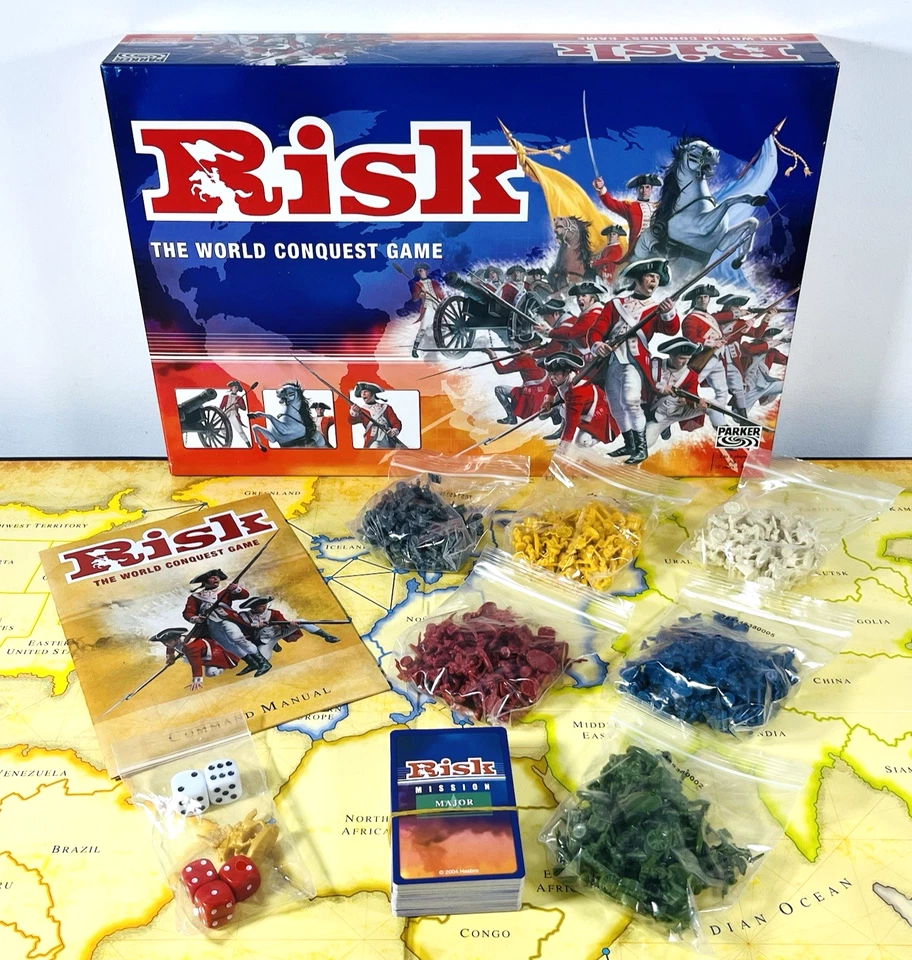 Risk Board Game Parker Bros 1996 The World Conquest Game Strategy 2-6 Players - Image 3 of 4