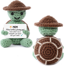 Handmade Crochet Turtle Gift for Mom Emotional Support Mini Sea Turtle Decor